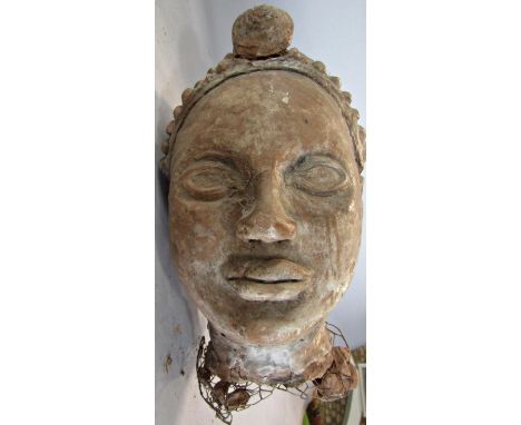 A sculpture’s wax model of a bust of a woman. 30cm high approx 