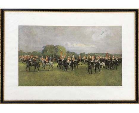 Lionel Edwards (1878-1966) British (AR) The Major-General's Inspection of the Household Cavalry Regiment 5th June 1959, limit