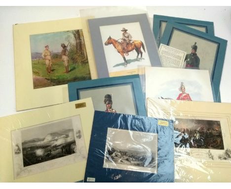 A very large selection of approx. 57 military interest prints, including Stadden, Jean Berne-Bellecour, Bastin, Vernier, also