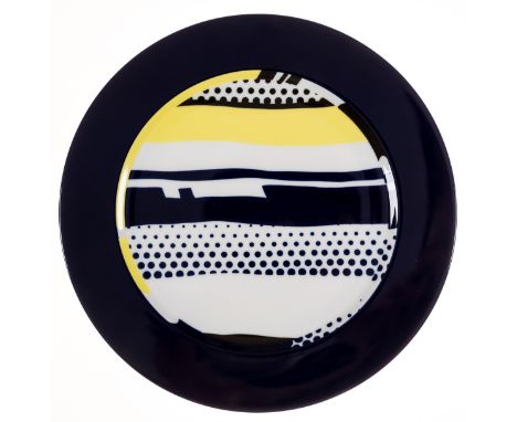 Roy Lichenstein (1923-1997)RosenthalCeramic plate, 1990, with the artist's stamped signature on the underside, numbered from 