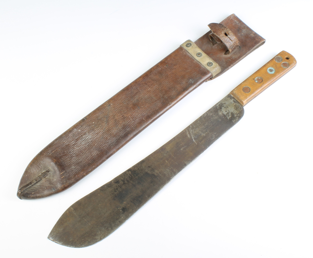 A Martindale of Birmingham machete, the 37cm blade marked No.227