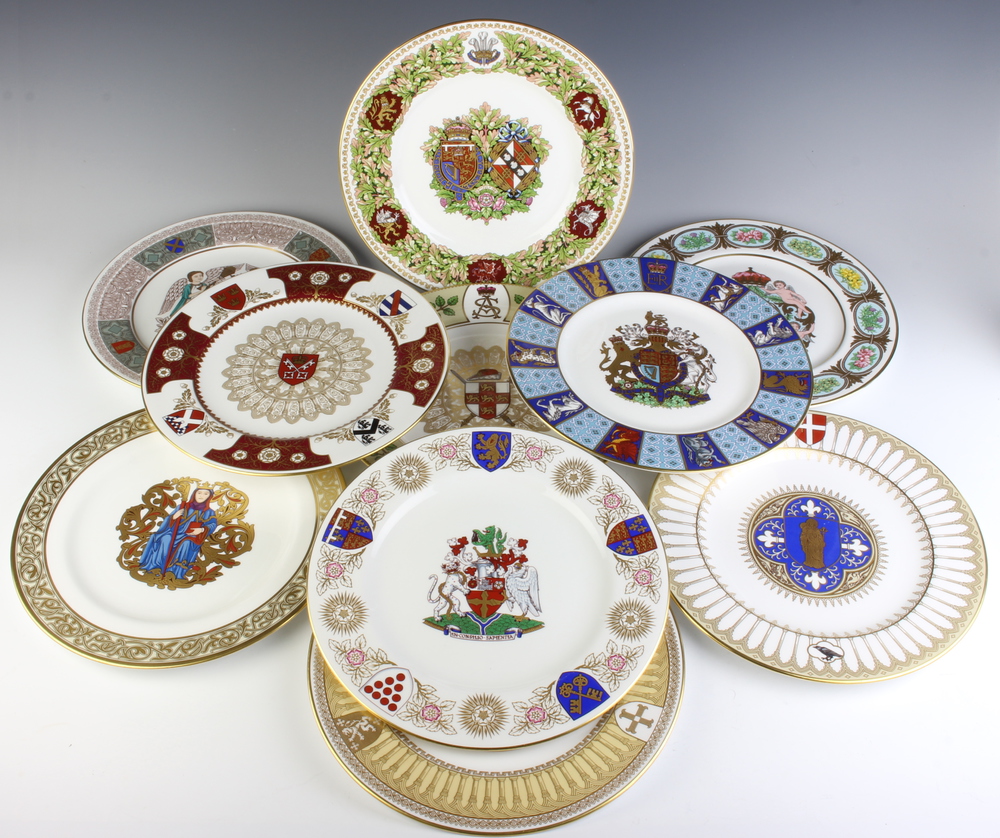 Ten Spode commemorative wall plates The Ely Cathedral plate, The York