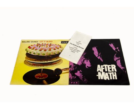 Rolling Stones LPs, two Israel release albums on PAX comprising Aftermath (ISK 1016 - VG+/EX) and Let It Bleed (ISK 1060 - EX