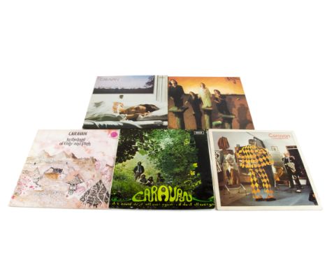 Caravan LPs, five albums comprising Caravan (UK Verve Reissue - EX+/EX+), For Girls Who Grow Plump in the Night (UK Deram Ori