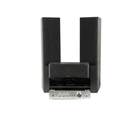 Stereo Separates, a pair of Tannoy Mercury M3-B/eye floor standing black speakers serial numbers: 312283P &amp; 312291P, a ce