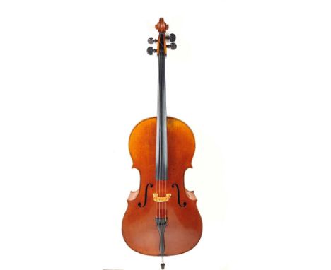 4/4-Cello Georg Hornsteiner Mittenwald 1887 geschweifter fein lackierter Korpus aus edle geflammtem Ahorn-und Fichten-Holz mi