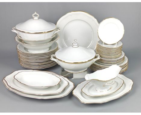 Rosenthal Speiseservice *Chippendale* Porzellan mit unterglasurgrüner Manufakturmarke Rosenthal, Germany *Chippendale* 1930er