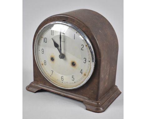 A Vintage Bakelite Mantle Clock by Enfield, 18cm high 