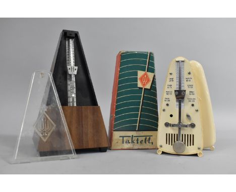 A Vintage Taktelg Metronome by Wittner in Original Cardboard Box together with a Later Example Also by Wittner 