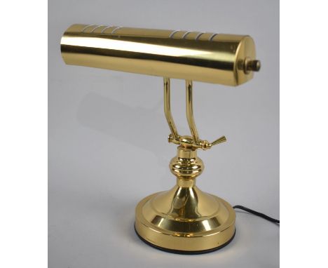 A Modern Brass Desktop Adjustable Reading Light 