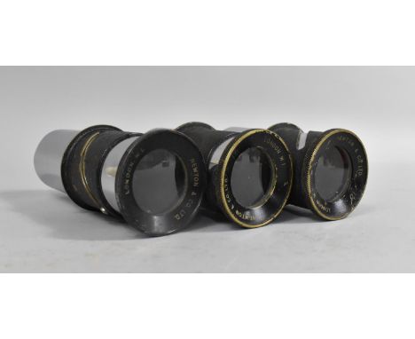 A Collection of Three Magic Lantern Lenses by Newton and Co. 