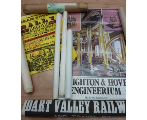 Vintage steam engine rally posters, and other related posters and prints Condition Report Click here for further images, cond