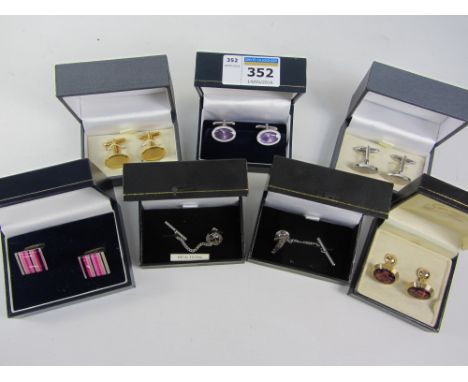 Jeweller's shop stock - pairs cuff-links and tie pins all boxed Condition Report Click here for further images, condition, au