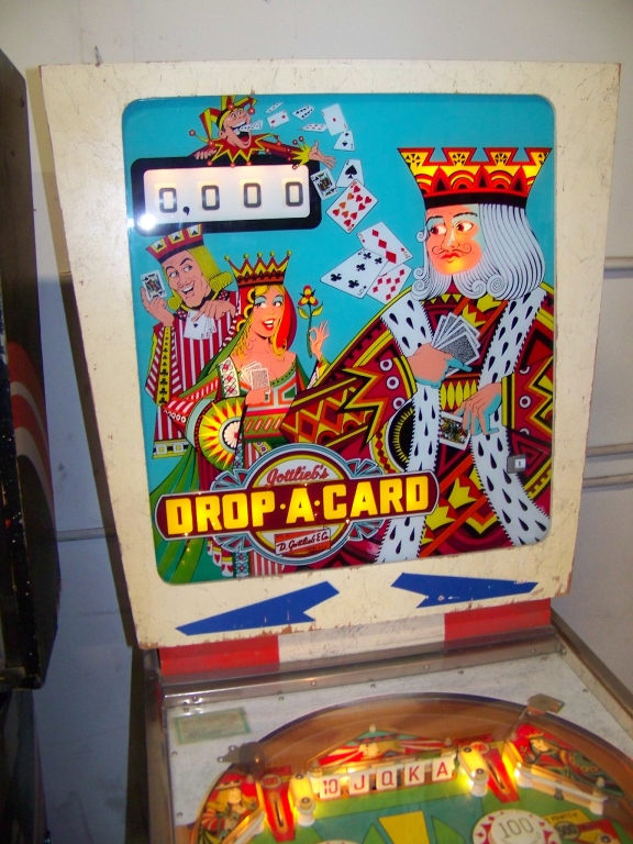 DROP A CARD PINBALL MACHINE GOTTLIEB 1971 Item is in used condition ...