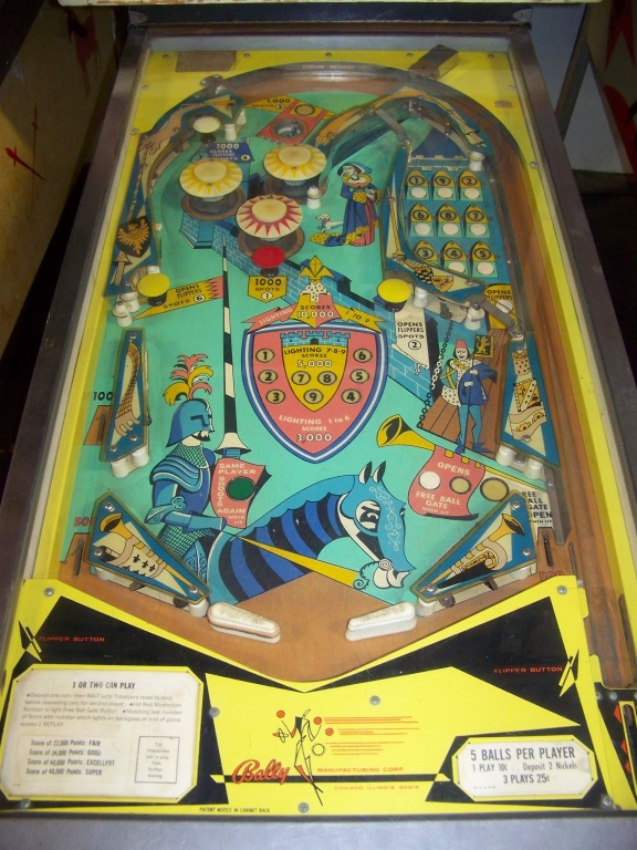 JOUST PINBALL MACHINE BALLY 1969 ZIPPER FLIPPERS Item is in used condition. Evidence of wear and