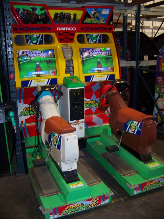 FINAL FURLONG 2 HORSE RACING ARCADE GAME NAMCO Item is in used