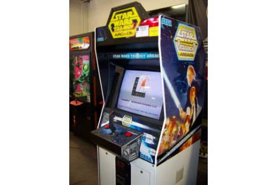 Star Wars Trilogy Upright Arcade Game Sega Item Is In Used