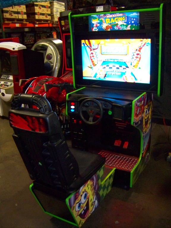 Nicktoons Racing Dx 36 Lcd Driver Arcade Game Item Is In Used