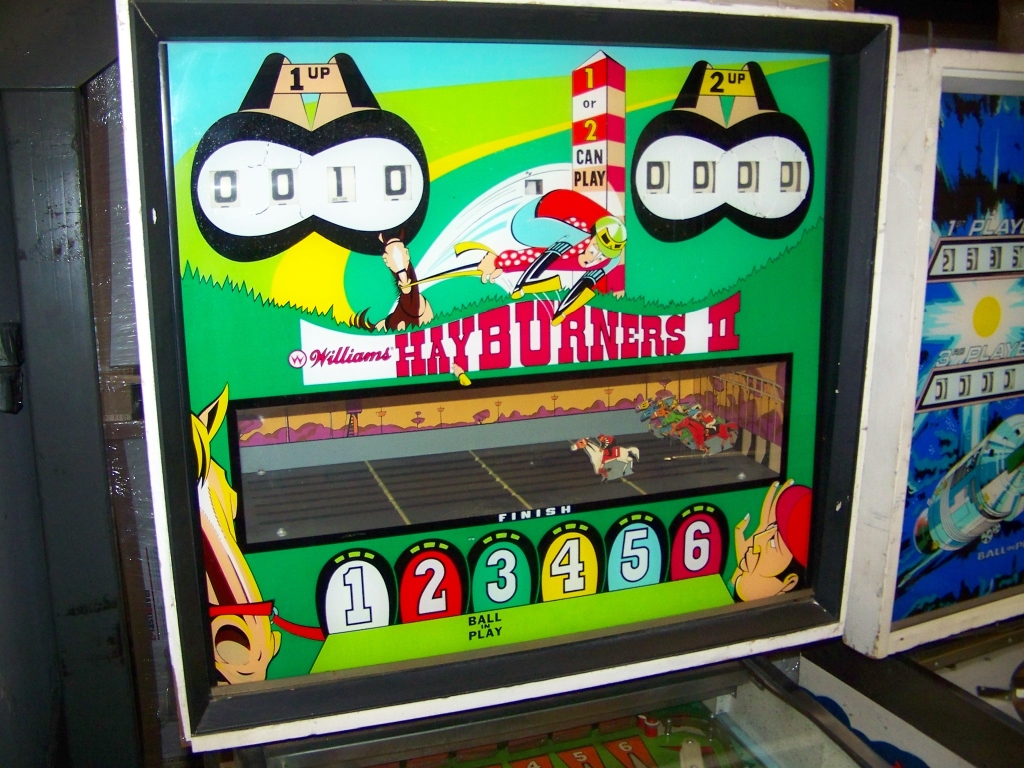 HAYBURNERS II HORSE RACE PINBALL MACHINE WILLIAMS Item is in used ...