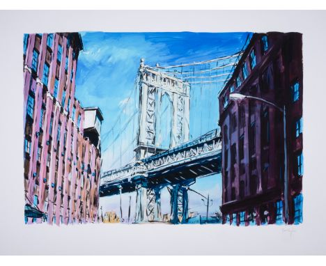 Bob Dylan (b.1941)Manhattan Bridge, Downtown New York, from The Beaten PathGicl&eacute;e in colours, 2016, signed in pencil, 