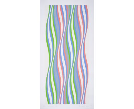 Bridget Riley (b.1931)Blue Dominance (Tommasini &amp; Gubay 24)Screenprint in colours, 1977, signed, dated and titled in penc