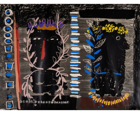 John Piper (1903-1992)Foliate Heads I (Levinson 245) Screenprint in colours, 1975, signed in yellow crayon, numbered from the