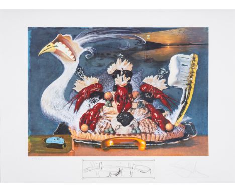 Salvador Dalí (1904-1989)Soft Watches Half Asleep, from Les Dîners de Gala (Field 77-5H; M&L 1335) Photolithograph printed in