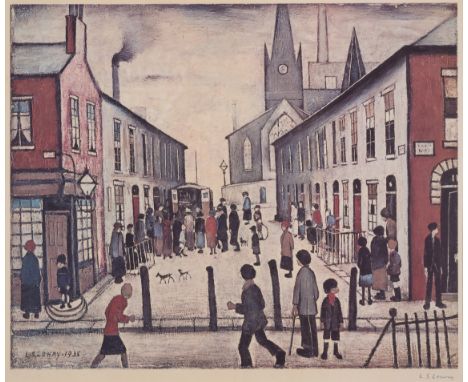 Laurence Stephen Lowry (1887-1976)The Fever VanLithograph printed in colours, 1972, signed in blue biro, from the edition of 
