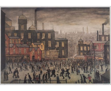 Laurence Stephen Lowry (1887-1976)Our TownLithograph printed in colours, 1943, signed in pencil, numbered from the edition of