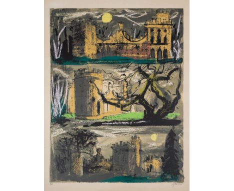 John Piper (1903-1992)Clytha Castle Triptych (Levinson 319) Screenprint in colours, 1981, signed and inscribed 'A/P' in penci