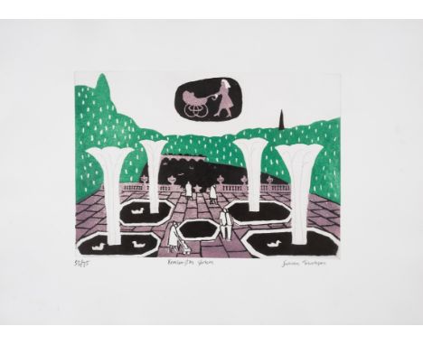 Julian Trevelyan (1910-1988)Kensington Gardens (Turner 231)Etching with aquatint printed in colours, 1969, signed in pencil, 