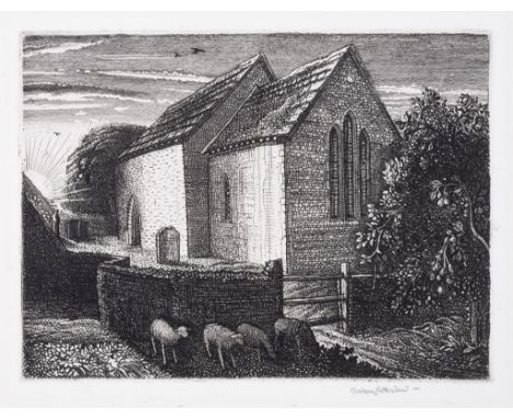 Graham Sutherland (1903-1980) The Meadow Chapel (Tassi 26) Etching, 1928, signed in pencil, from the edition of 82, published