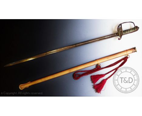 A Victorian  infantry officers sword, the blade stamped 'Henry Wilkinson, London', serial no. 24699 with chased decoration ex