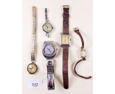 Various wrist watches including vintage Rotary mans watch