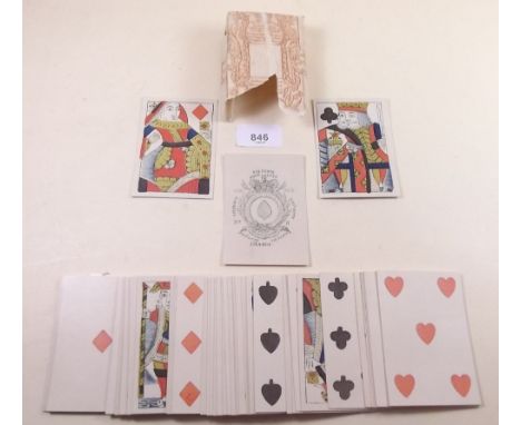 A set of replica Hardy playing cards - complete and in good condition but box a/f