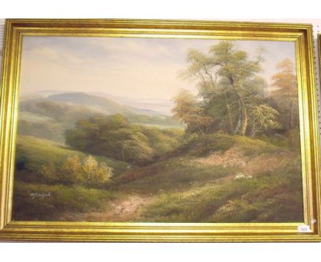R Danford - oil on canvas rural scenes - 60 x 90cm