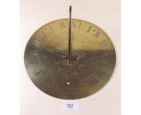 A brass sundial