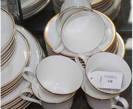 ROYAL DOULTON 'GOLD CONCORD' DINNER SET
place setting for six, with dinner plates, fish plates, side plates, bowls, tea cups 