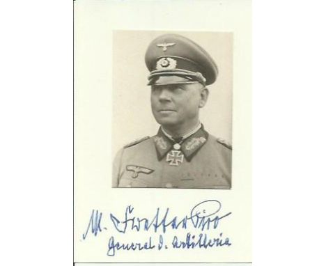 General Fretter-Pico signed vintage 4 x 3 b/w portrait photo. He entered service on 20 September 1910 with the Imperial Germa