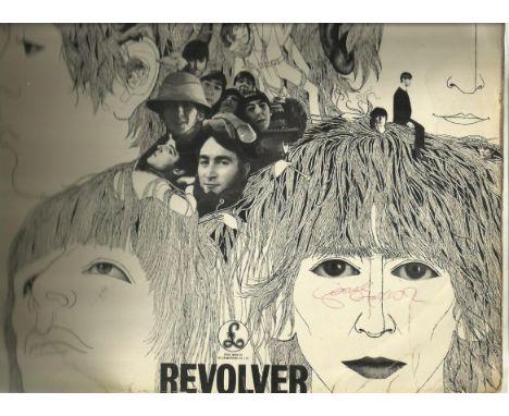 George Harrison signed cover to 33 RPM record Revolver. Has original Vinyl record. Cover has a few knocks but Red autograph i