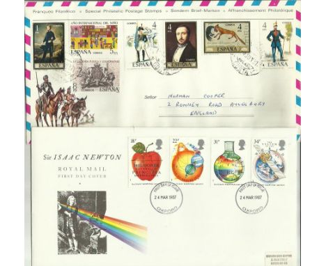 Assorted World FDC’s in half size album. 100+ covers Inc. Good few German plus Spain, Jersey, Liechtenstein, France, US, GB, 