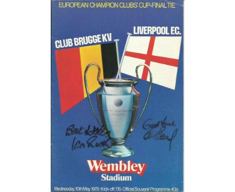 Liverpool Multisigned European Champion final programme 10/5/78 signed on outside front cover by Ian Rush. Also signed on sev