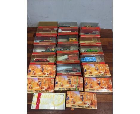 A collection of boxed matchbox models of Yesteryear diecast model commercial vehicles to include Y-37 1929 Garrett steam wago