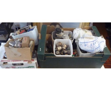 Assorted vintage electronic transformers-cathode ray tubes-projector lamps and vintage bulbs-New Old Stock Radio Shack and Ar