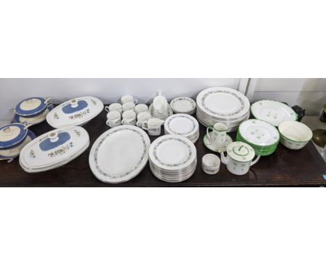 Tea ware to include a Royal Doulton Pastorale part dinner service, a Foley Peacock pottery tea set, and two Meakin Florida tw