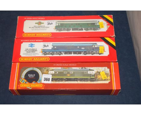 Hornby Railways 00-gauge scale models, comprising: R335, BR Class 35 diesel "Hymek"; Class 751 BR Co-Co diesel locomotive; an