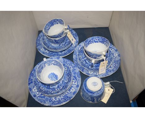 A Copeland Spode 'Italian' pattern breakfast service, comprising: six large cups, saucers and plates.