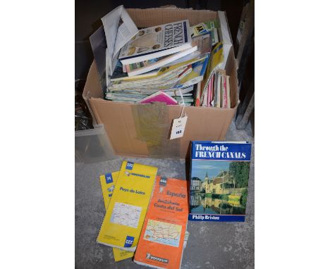 A collection of Ordnance Survey maps of Great Britain and Europe; together with a selection of travel books; etc.