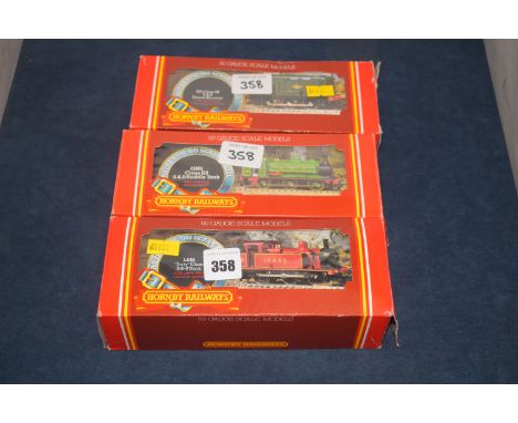 Hornby Railways 00-gauge scale model locomotives, model no's. R301, R395 and R354, in original boxes.