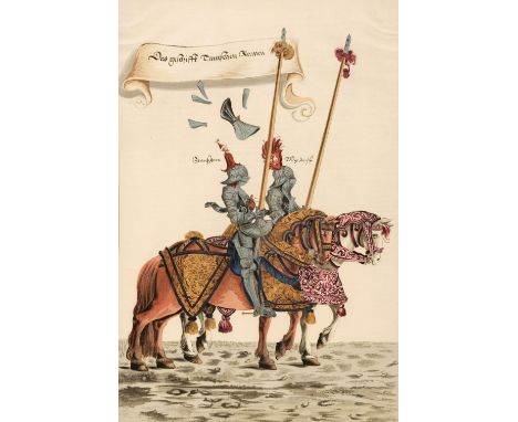 * Burgkmair (Hans des Jüngeren). Turnierbuch von 1520..., Mit erläuterndem Text herausgegeben von Dr. Heinrich Pallmann.Karl 